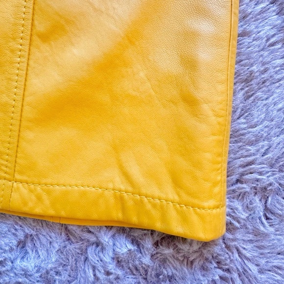 Gianni Bini Genuine Leather Mini Skirt XS NWT - Picture 4 of 12